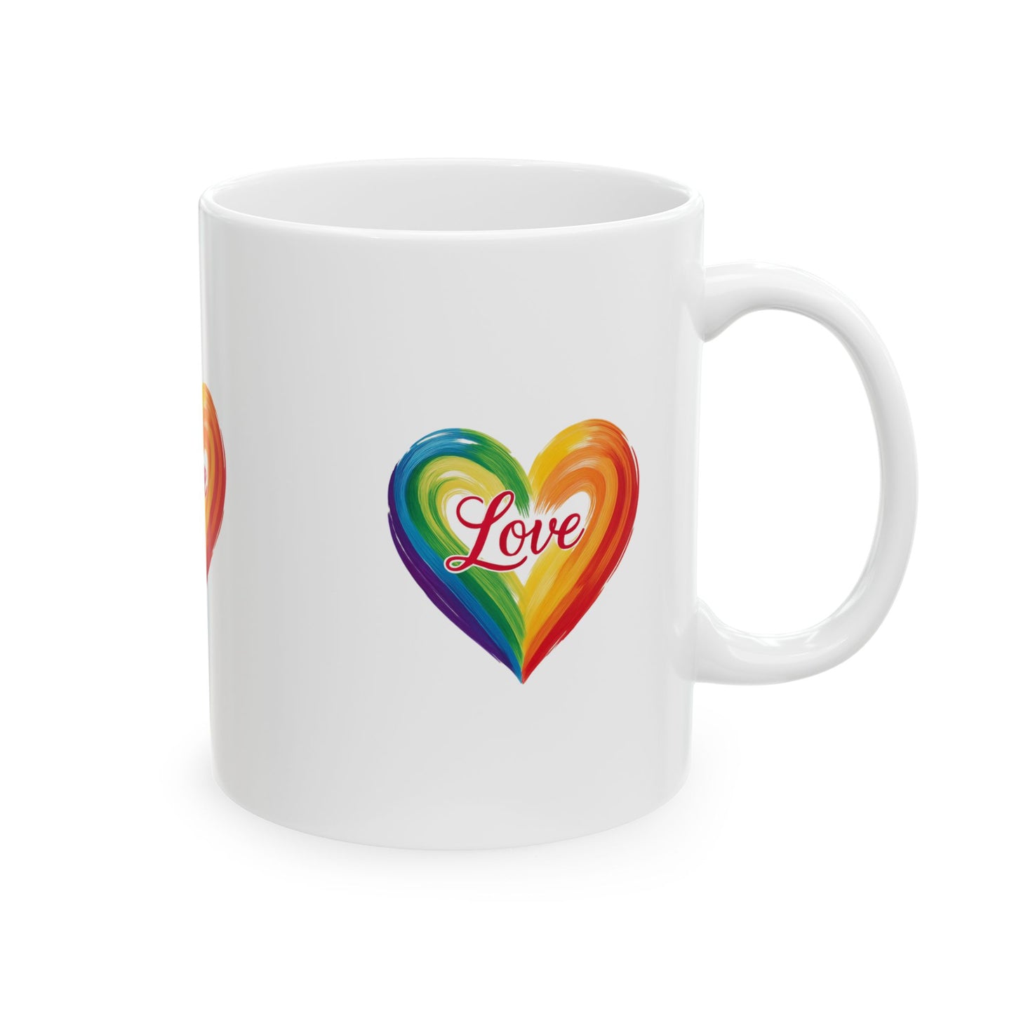Colorful Love Heart Ceramic Mug - 11oz/15oz