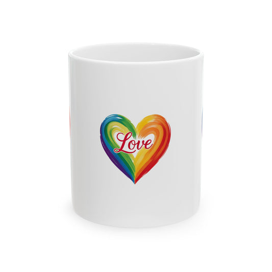 Colorful Love Heart Ceramic Mug - 11oz/15oz
