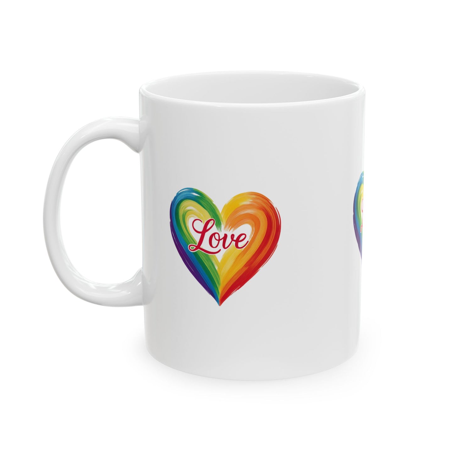Colorful Love Heart Ceramic Mug - 11oz/15oz